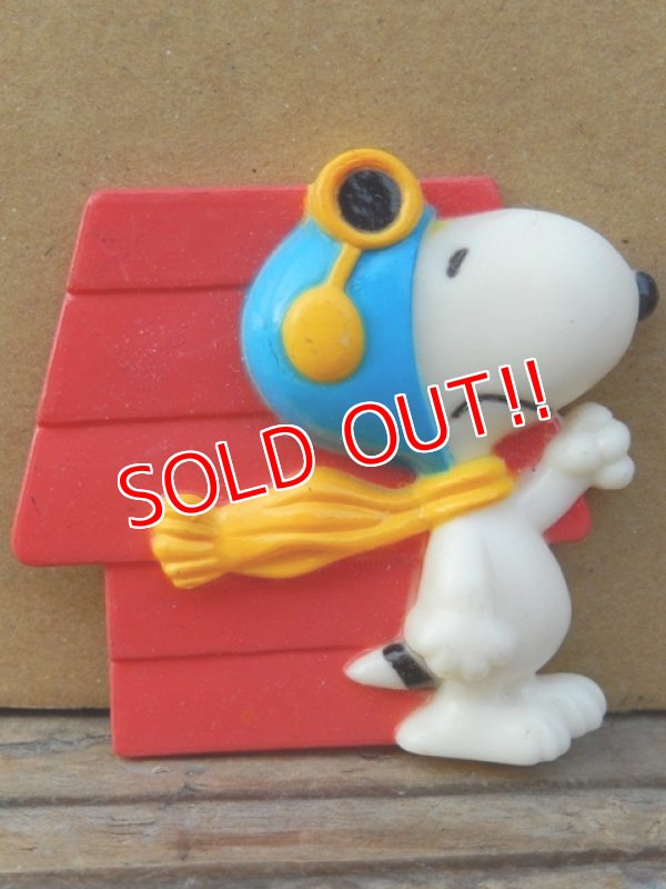 画像1: ct-131201-34 Snoopy / 70's Magnet "Flying Ace"