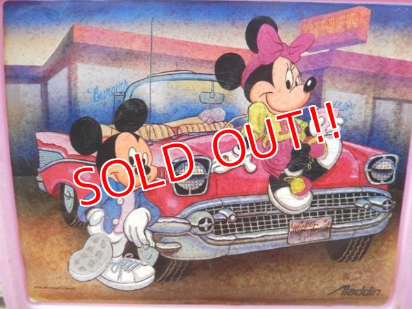 画像2: ct-131121-12 Mickey Mouse & Minnie Mouse / Aladdin 90's Plastic Lunchbox