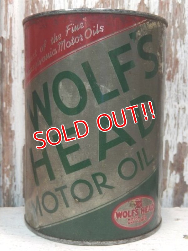 画像1: dp-140114-06 Wolf's Head / 50's-60's Motor Oil Can