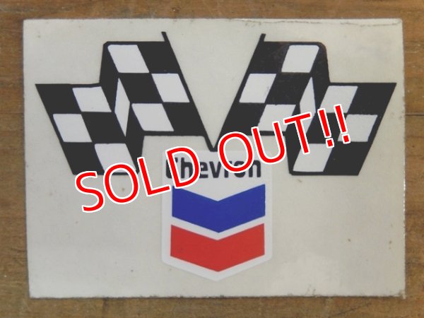 画像1: ad-1218-30 Chevron / Checkered flag sticker