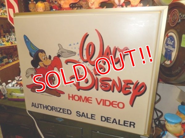 画像2: ct-140204-02 Walt Disney's / 80's Home Video Dealer Light Up Sign