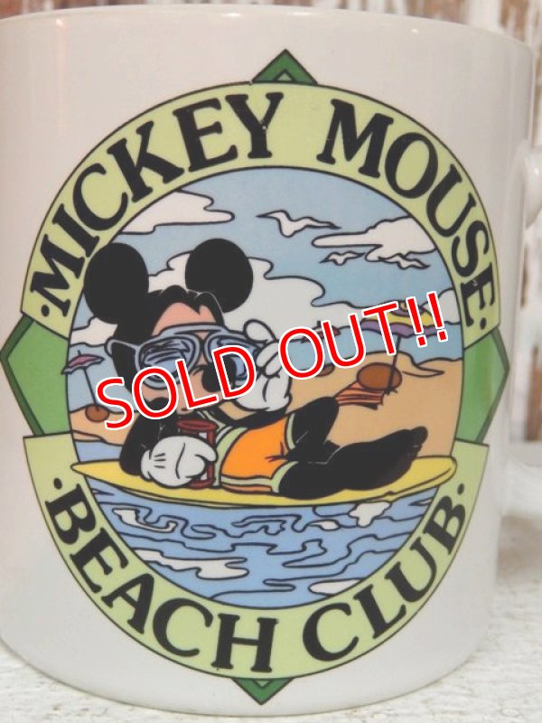 画像2: ct-140318-84 Mickey Mouse Beach Club / Applause 80's Ceramic Mug