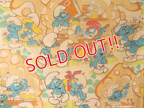 画像1: ct-140415-13 Smurf / 80's Flat Sheet (Twin)