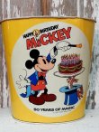 画像1: ct-140509-26 Mickey Mouse / 50 yeas of Magic Tin Trash Box