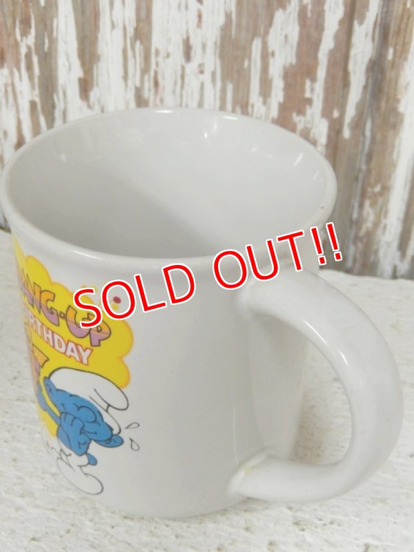 画像4: ct-140509-18 Smurf / 80's Ceramic Mug "Happy Birthday"