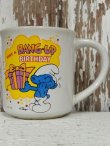 画像1: ct-140509-18 Smurf / 80's Ceramic Mug "Happy Birthday"