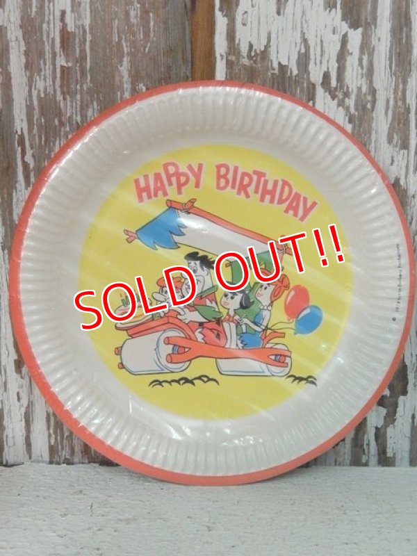 画像1: ct-140509-28 The Flintstones / 1974 Paper Plate (Dead Stock)