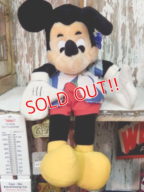 画像1: ct-140429-35 Mickey Mouse / 90's Plush Doll "Aloha shirt"