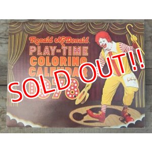 画像: ct-140701-10 Ronald McDonald Play-Time Coloring Calendar 1978