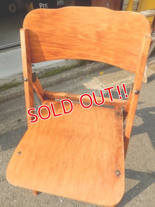 画像4: dp-140702-10 Vintage Wood Folding Chair