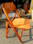 画像2: dp-140702-10 Vintage Wood Folding Chair