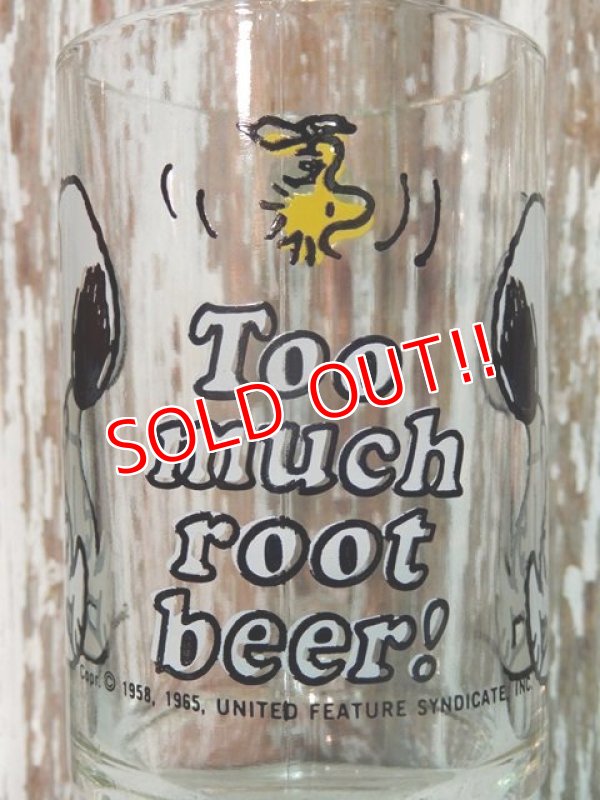 画像4: gs-140708-01 Snoopy / 70's Beer Mug "Too much root beer!"
