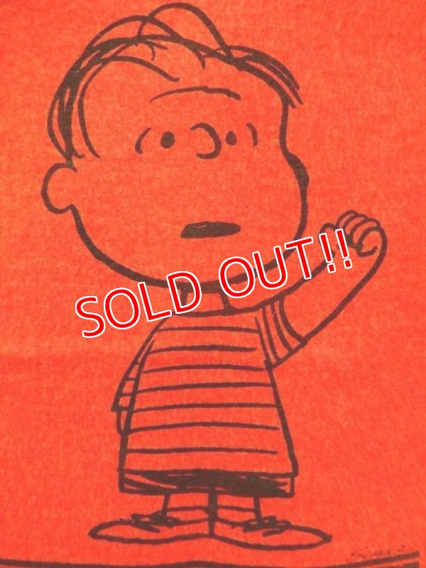 画像3: ct-140617-02 PEANUTS / 60's Banner "Linus" Red