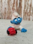 画像2: ct-140805-49 Baby Smurf / PVC "Playing toy car" #20215