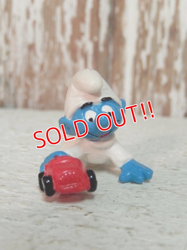 画像2: ct-140805-49 Baby Smurf / PVC "Playing toy car" #20215