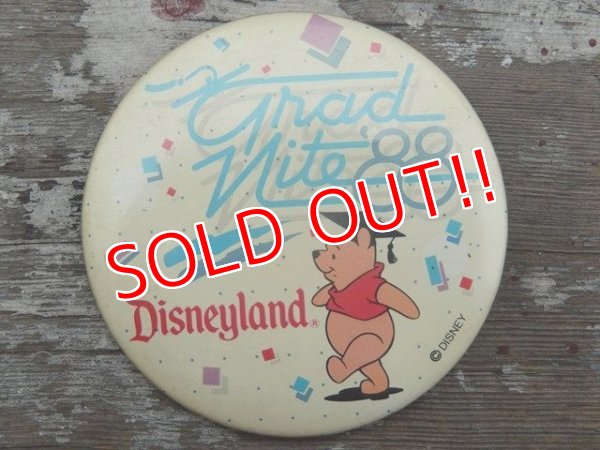 画像1: pb-130909-01 Disneyland / Winnie the Pooh '89 Grad Nite Pinback