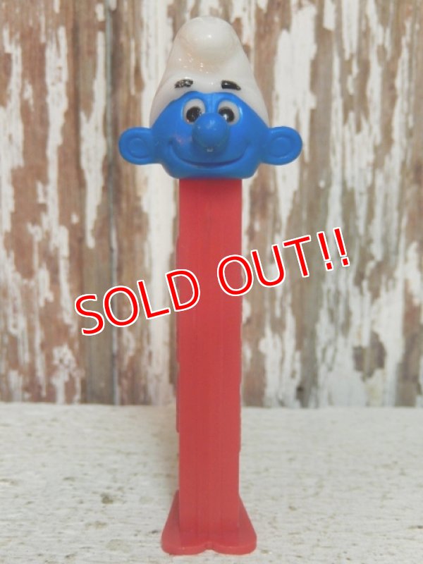 画像1: pz-130917-04 Smurf / 90's PEZ Dispenser (Red stem)