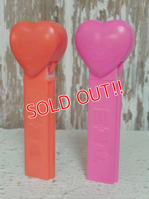 画像5: pz-130917-04 Neon Valentine's Heart / 90's PEZ Dispenser set of 2