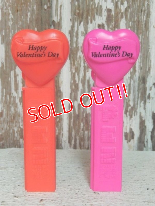 画像1: pz-130917-04 Neon Valentine's Heart / 90's PEZ Dispenser set of 2