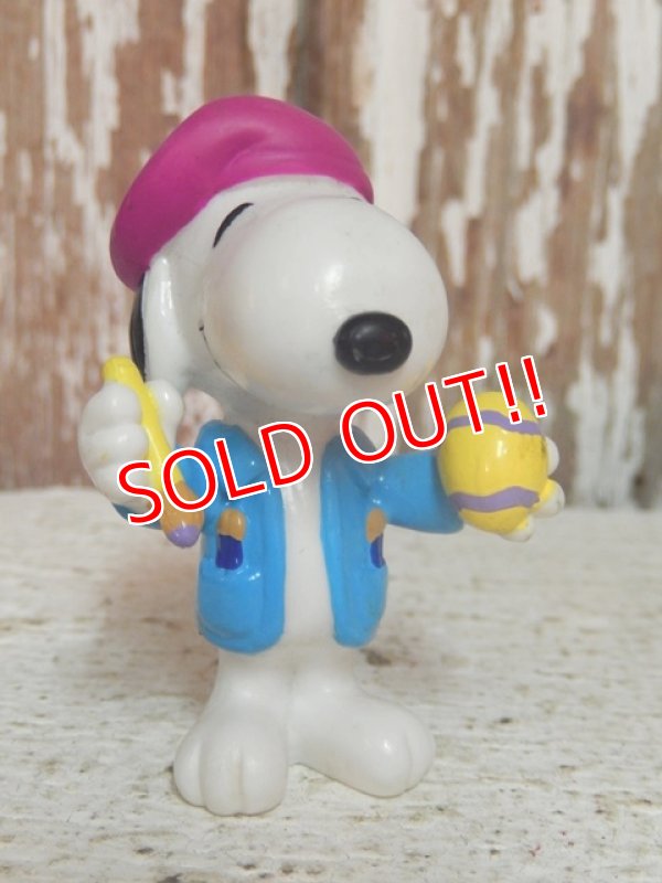 画像1: ct-140909-21 Snoopy / Whitman's 1998 PVC "Egg Painter (Yellow Egg)"