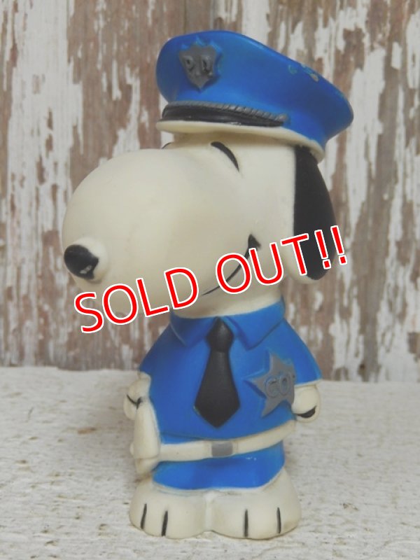 画像1: ct-141125-04 Snoopy / 70's Vinyl Squeak Toy "Police" 