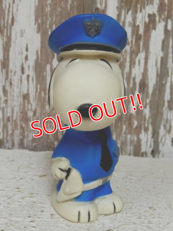 画像2: ct-141125-04 Snoopy / 70's Vinyl Squeak Toy "Police" 