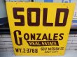 画像1: dp-141201-09 Gonzales Real Estate / Vintage Wood Sign