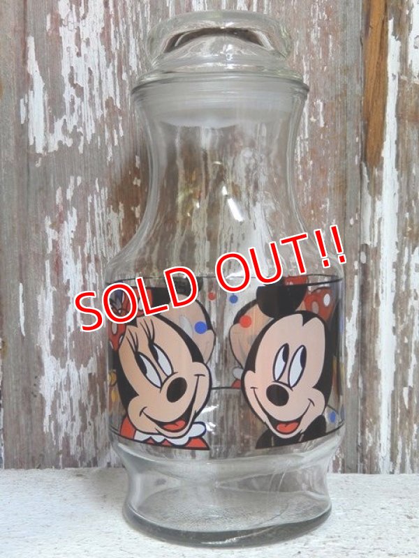 画像1: gs-141217-12 Mickey,Minnie & Donald / 90's Glass Jar