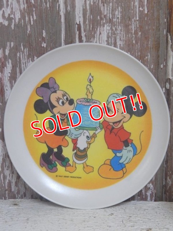 画像1: ct-141216-48 Mickey Mouse & Minnie Mouse / 70's Plastic Plate