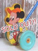 画像: ct-141216-24 Mickey Mouse / The Gong Bell 50's Push Toy