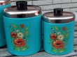 画像3: dp-150101-10 Ransburg / Vintage Turquoise blue canister 4pc