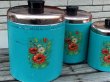 画像2: dp-150101-10 Ransburg / Vintage Turquoise blue canister 4pc