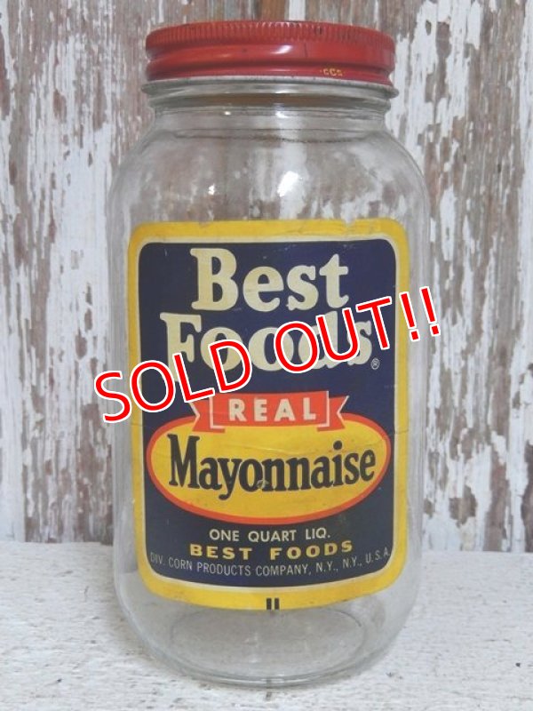 画像1: dp-150115-11 Best Foods / Vintage Mayonnaise Bottle