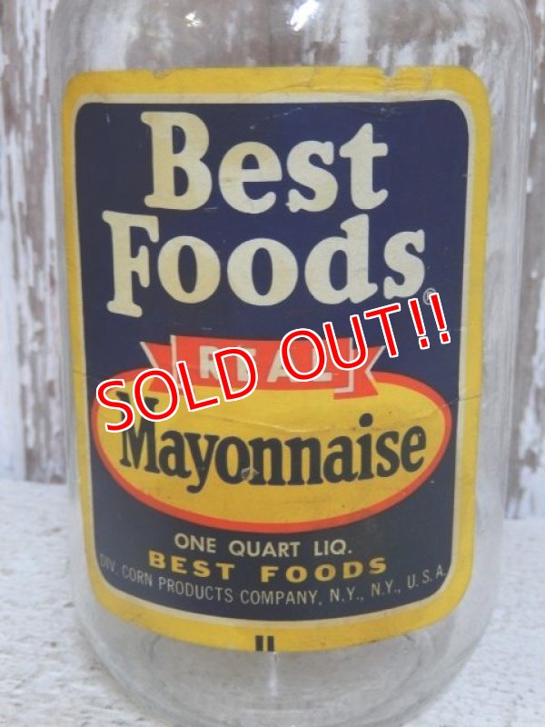 画像2: dp-150115-11 Best Foods / Vintage Mayonnaise Bottle