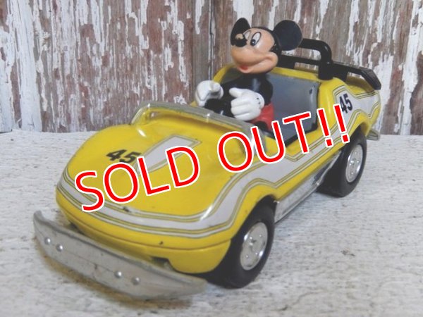 画像1: ct-150206-09 Mickey Mouse / 80's Autopia Pullback Car