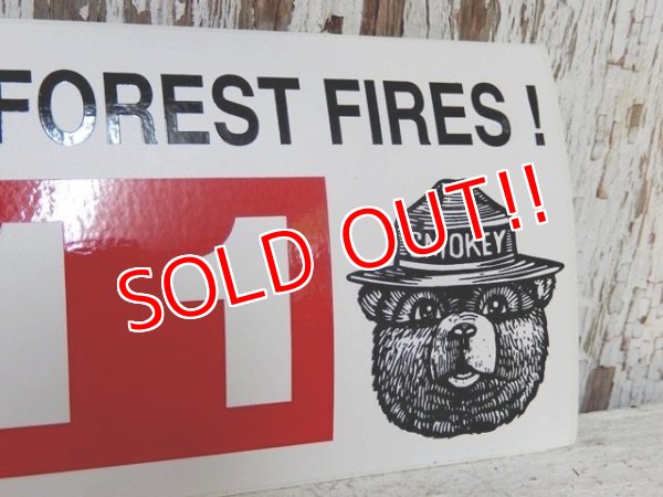 画像3: ct-150217-08 Smokey Bear / Sticker "Report Forest Fires! 911"