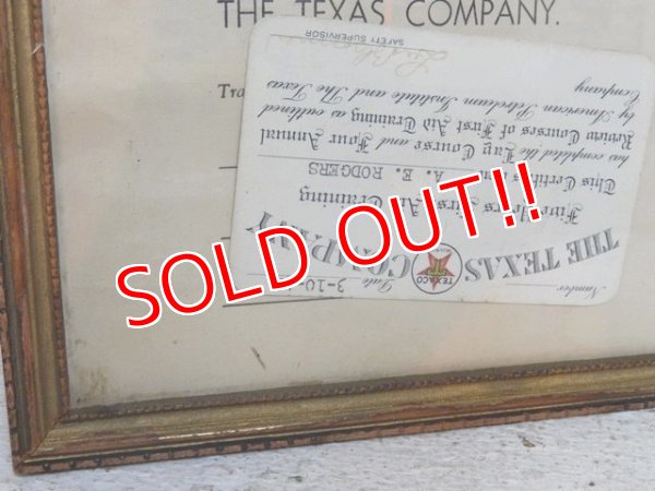 画像4: dp-150302-04 TEXACO / 40's Certificare of First Aid Instructions Frame