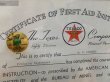 画像2: dp-150302-04 TEXACO / 40's Certificare of First Aid Instructions Frame