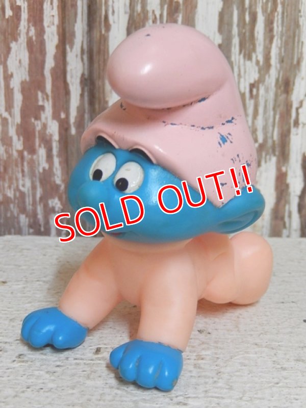 画像1: ct-150311-25 Baby Smurf / 90's Soft Vinyl Doll