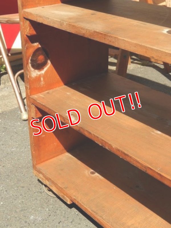 画像5: dp-150317-07 Vintage Wood Shelf Cart