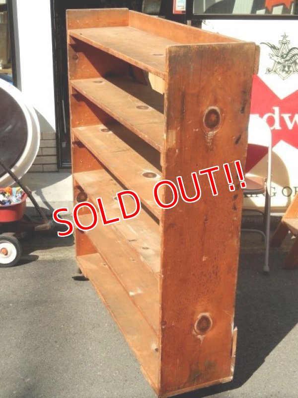 画像3: dp-150317-07 Vintage Wood Shelf Cart