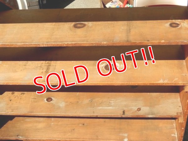 画像2: dp-150317-07 Vintage Wood Shelf Cart