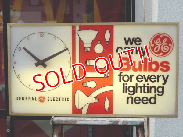 画像2: dp-150501-08 General Electric / Lighted Sign Clock