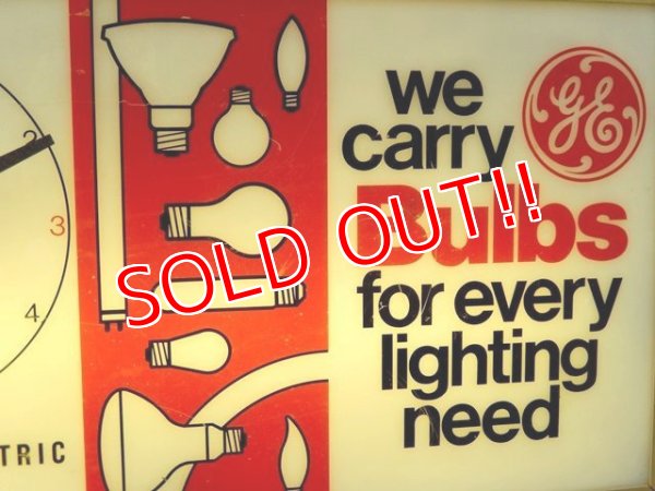 画像3: dp-150501-08 General Electric / Lighted Sign Clock