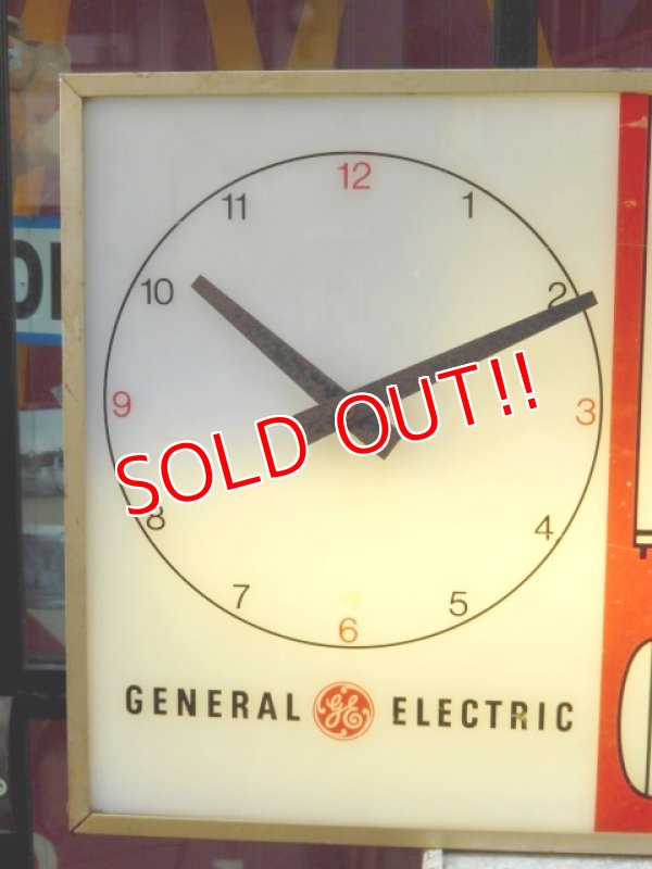 画像4: dp-150501-08 General Electric / Lighted Sign Clock