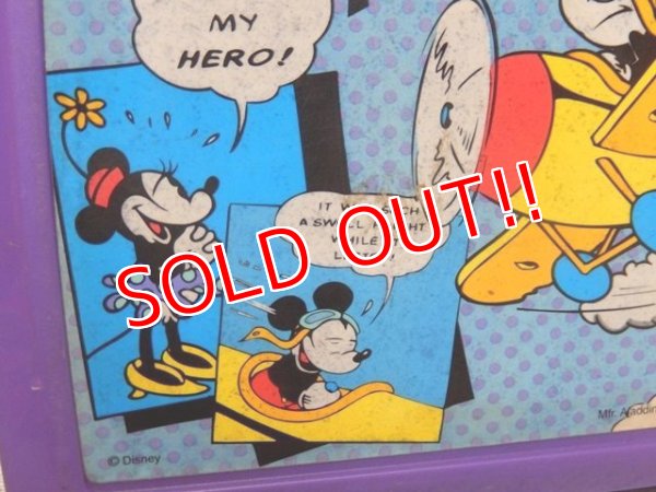 画像2: ct-150511-05 Mickey Mouse in the Mail Pilot / Aladdin 90's Plastic Lunchbox