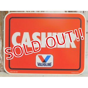 画像: dp-150602-02 Valvoline / 1984 Plastic Sign "CASHIER"