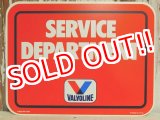 画像: dp-150602-05 Valvoline / 1984 Plastic Sign "SERVICE DEPARTMENT"