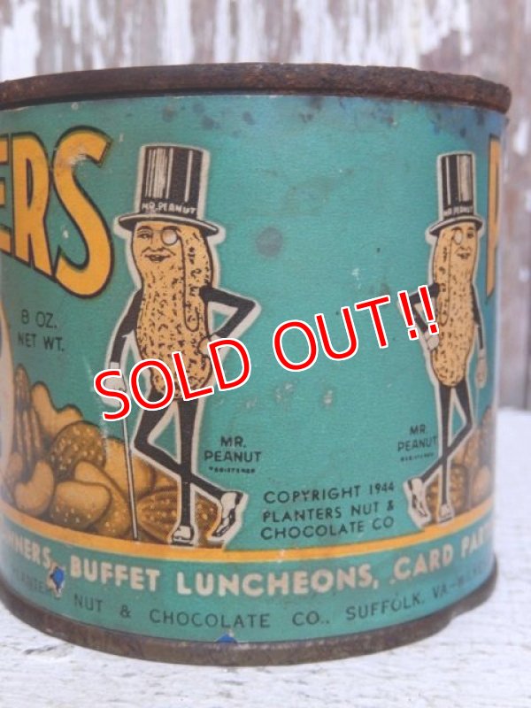 画像2: dp-150609-08 Planters / Mr.Peanuts 40's Salted Mixie Nuts Tin Can