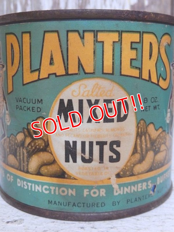 画像3: dp-150609-08 Planters / Mr.Peanuts 40's Salted Mixie Nuts Tin Can